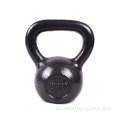 Kettlebell de hierro fundido negro con recubrimiento de Hammerton